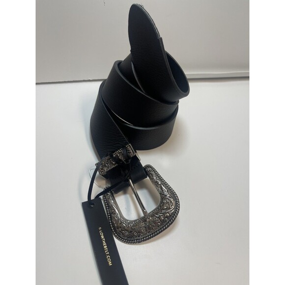 B-Low The Belt Black Leather Frank Belt Sz L New W/Missing Metal Point - Picture 4 of 9